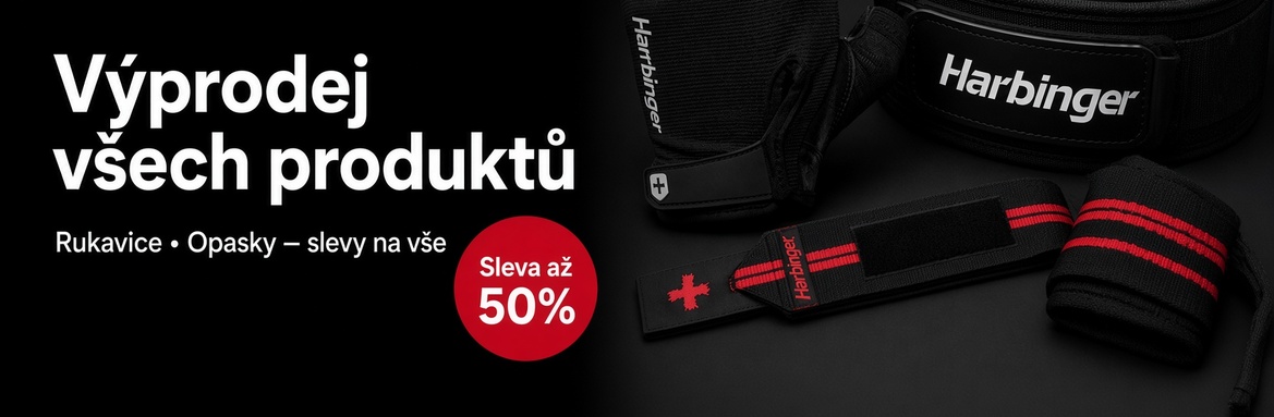 Harbinger rukavice opasky bandáže sleva